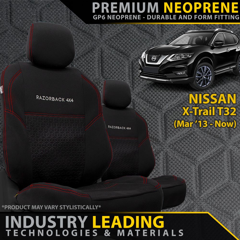 Nissan X-Trail T32 Gen Premium Neoprene 2x Front Row Seat Covers