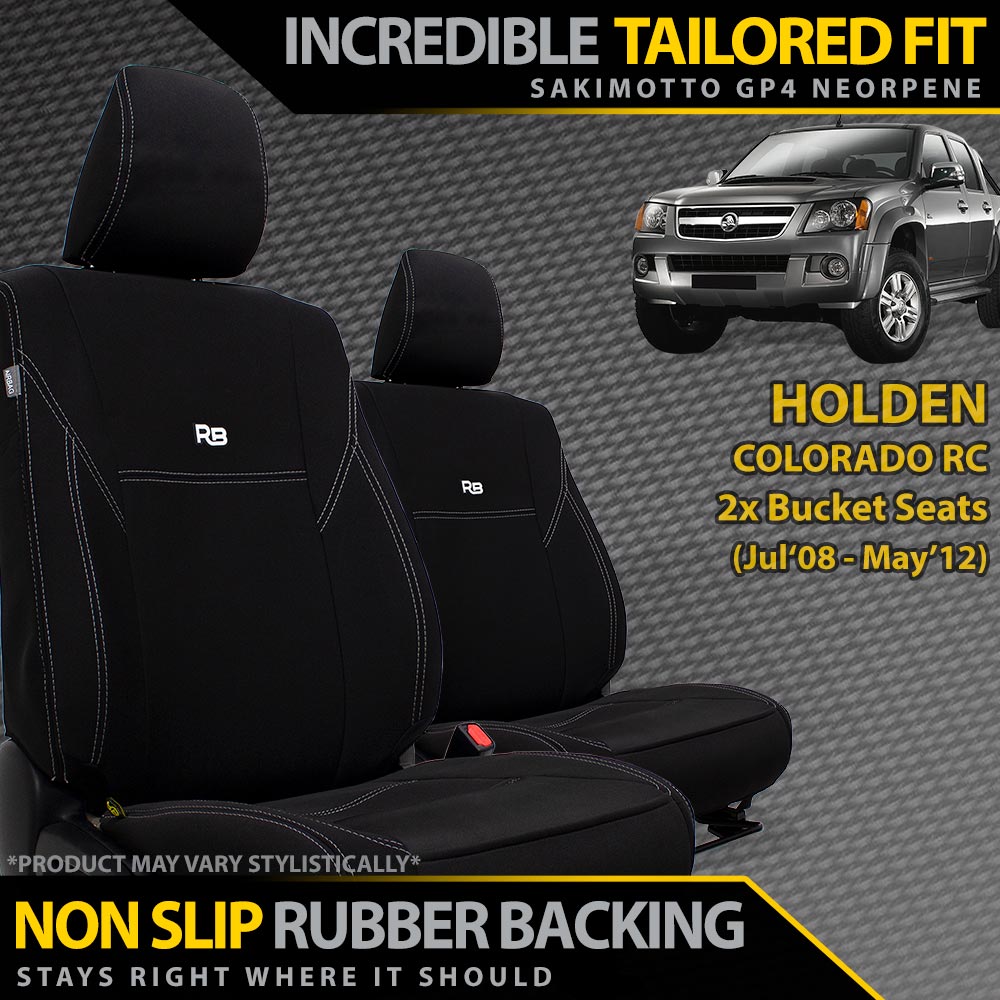 Holden Colorado RC Neoprene 2x Front Seat Covers (In Stock)