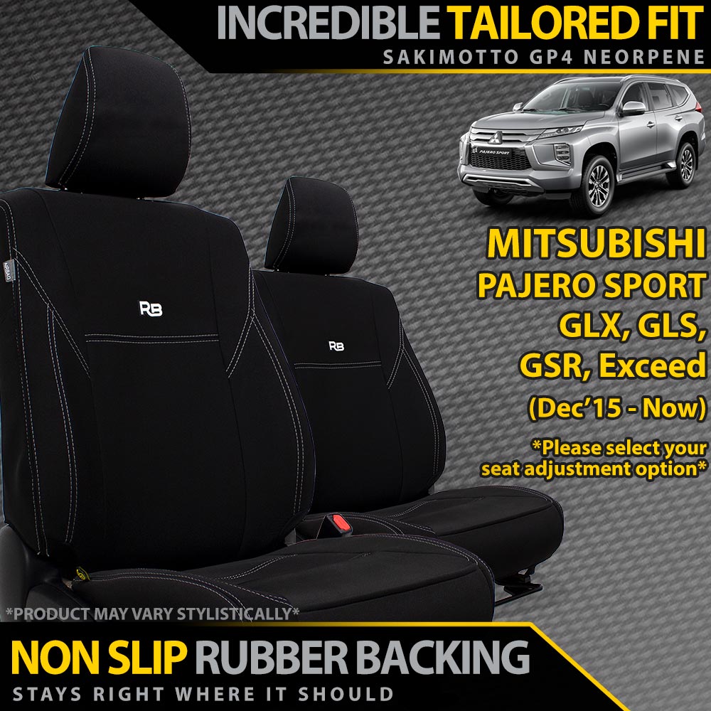 Mitsubishi Pajero Sport Neoprene 2x Front Seat Covers (Made to Order)