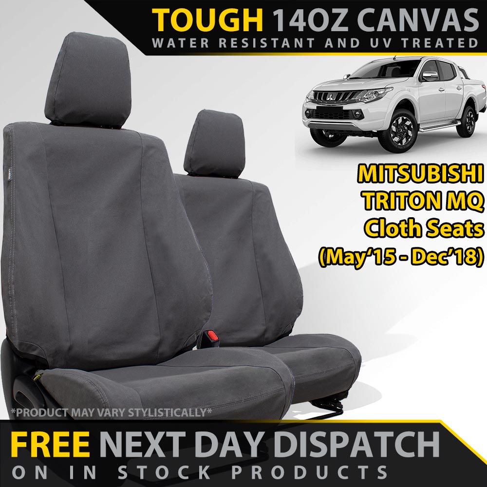 Mitsubishi Triton MQ Retro Canvas 2x Front Seat Covers (Made to Order)