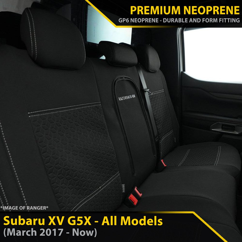 Subaru XV Premium Neoprene Rear Row Seat Covers (Made to Order)