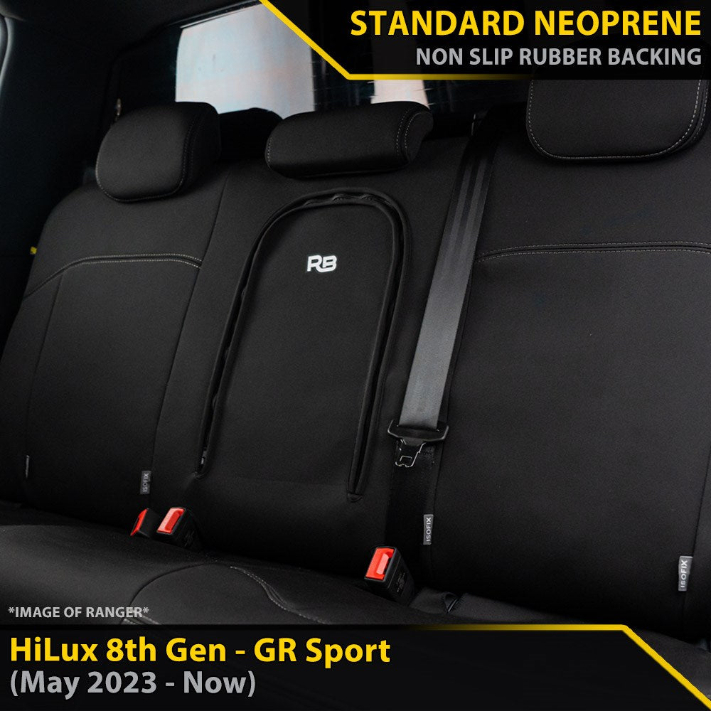 Toyota HiLux 8th Gen GR Sport GP4 Neoprene Rear Row Seat Covers