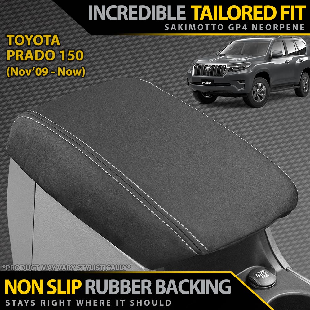 Razorback 4x4 GP4 Standard Neoprene Console Lid Cover suitable for a Toyota Prado 150