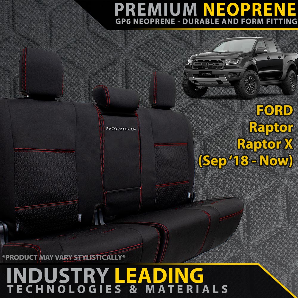 Ford Raptor Premium Neoprene Rear Row Seat Cover