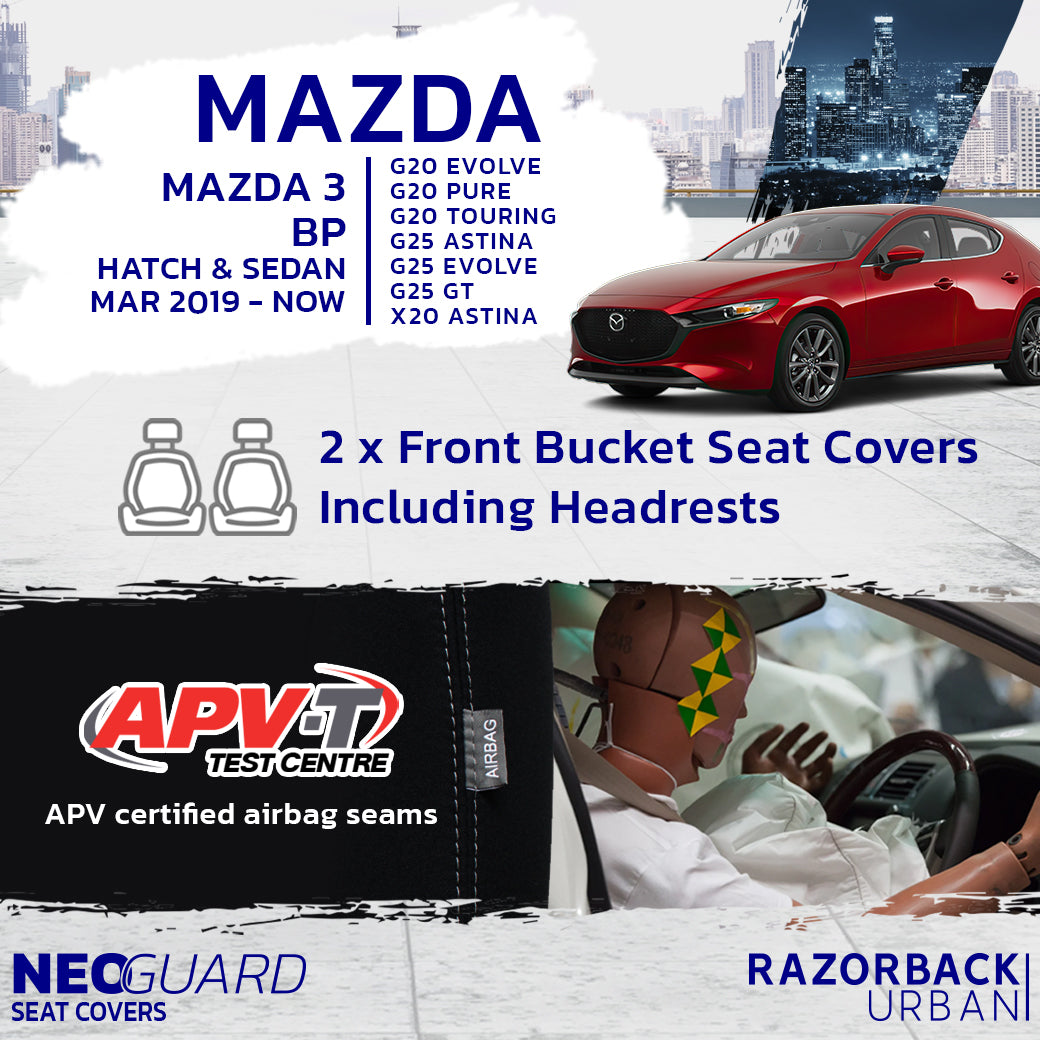 Mazda 3 BP Neoprene 2x Front Row Seat Covers (in stock)
