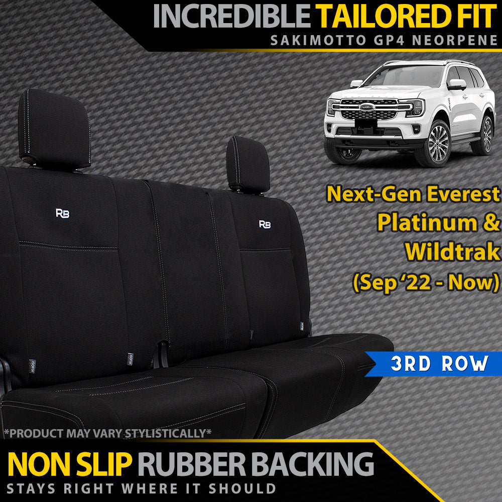 Ford Next-Gen Everest Platinum & Wildtrak Neoprene 3rd Row Seat Covers