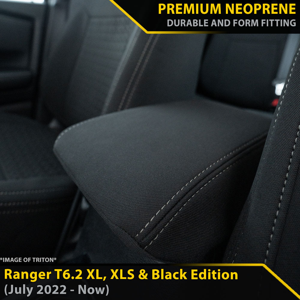 Ford Ranger T6.2 XL, XLS & Black Edition Premium Neoprene Console Lid