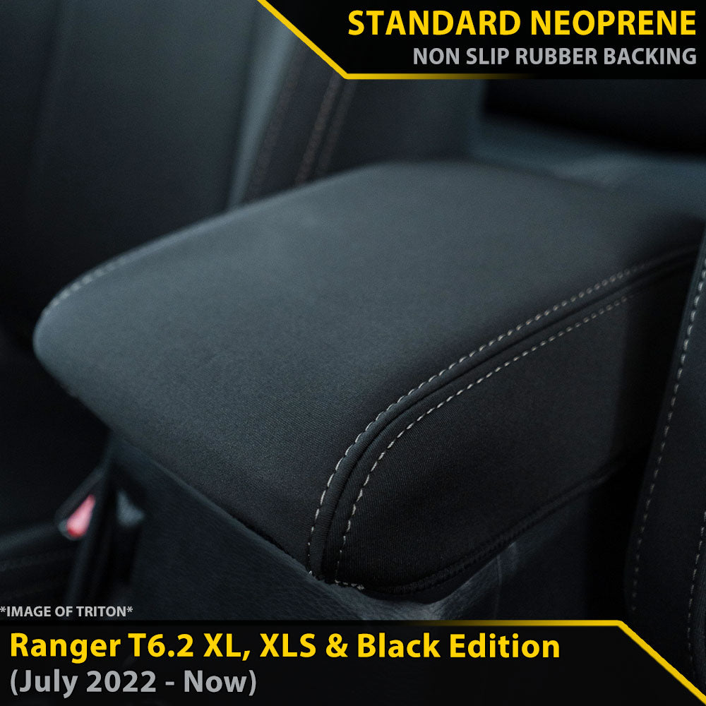 Ford Ranger T6.2 XL, XLS & Black Edition Neoprene Console Lid (In Stock)