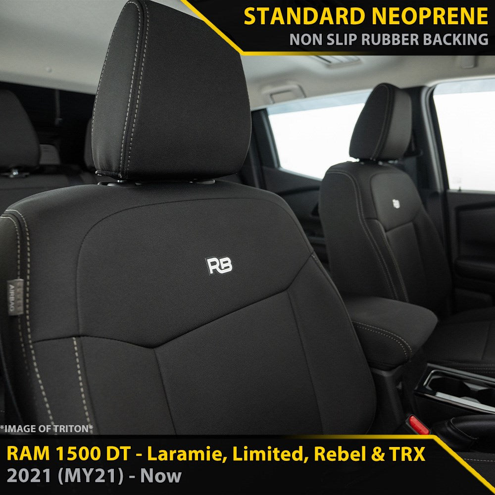 Dodge Ram 1500 DT Laramie, Limited, Rebel & TRX Post-Facelift GP4 Neoprene 2x Front Seat Covers