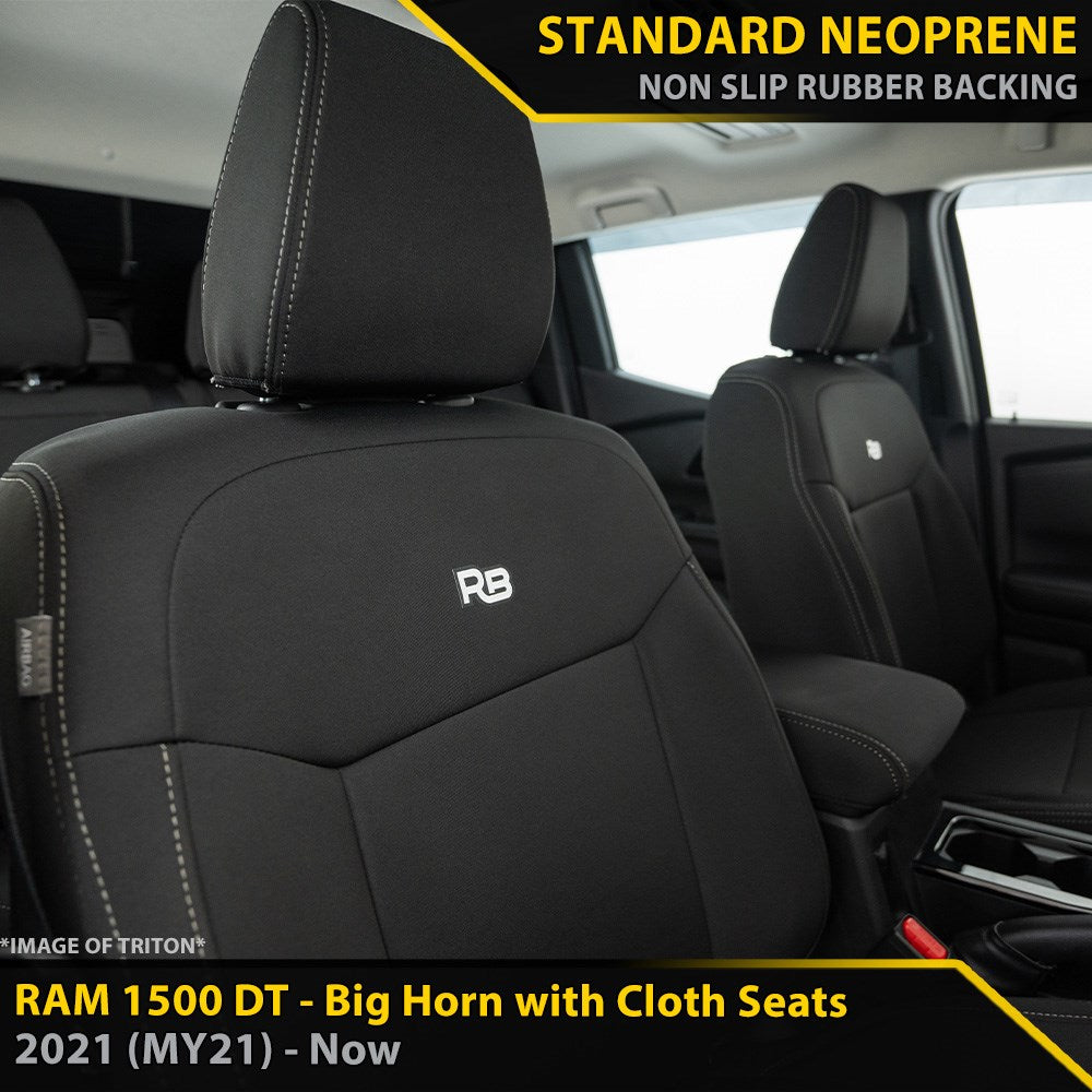 Dodge Ram 1500 DT Big Horn Post-Facelift GP4 Neoprene 2x Front Seat Covers