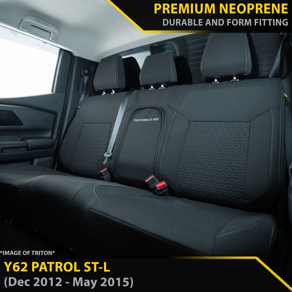 Nissan Patrol Y62 ST-L Premium Neoprene 2nd Row Seat Covers