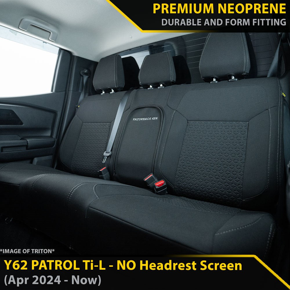 Nissan Patrol Y62 Ti-L (MY24) GP6 Premium Neoprene 2nd Row Seat Covers