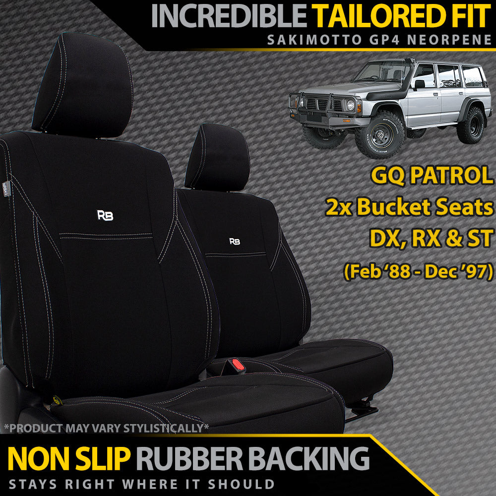 Nissan Patrol GQ Neoprene 2x Front Seat Covers (Made to Order)