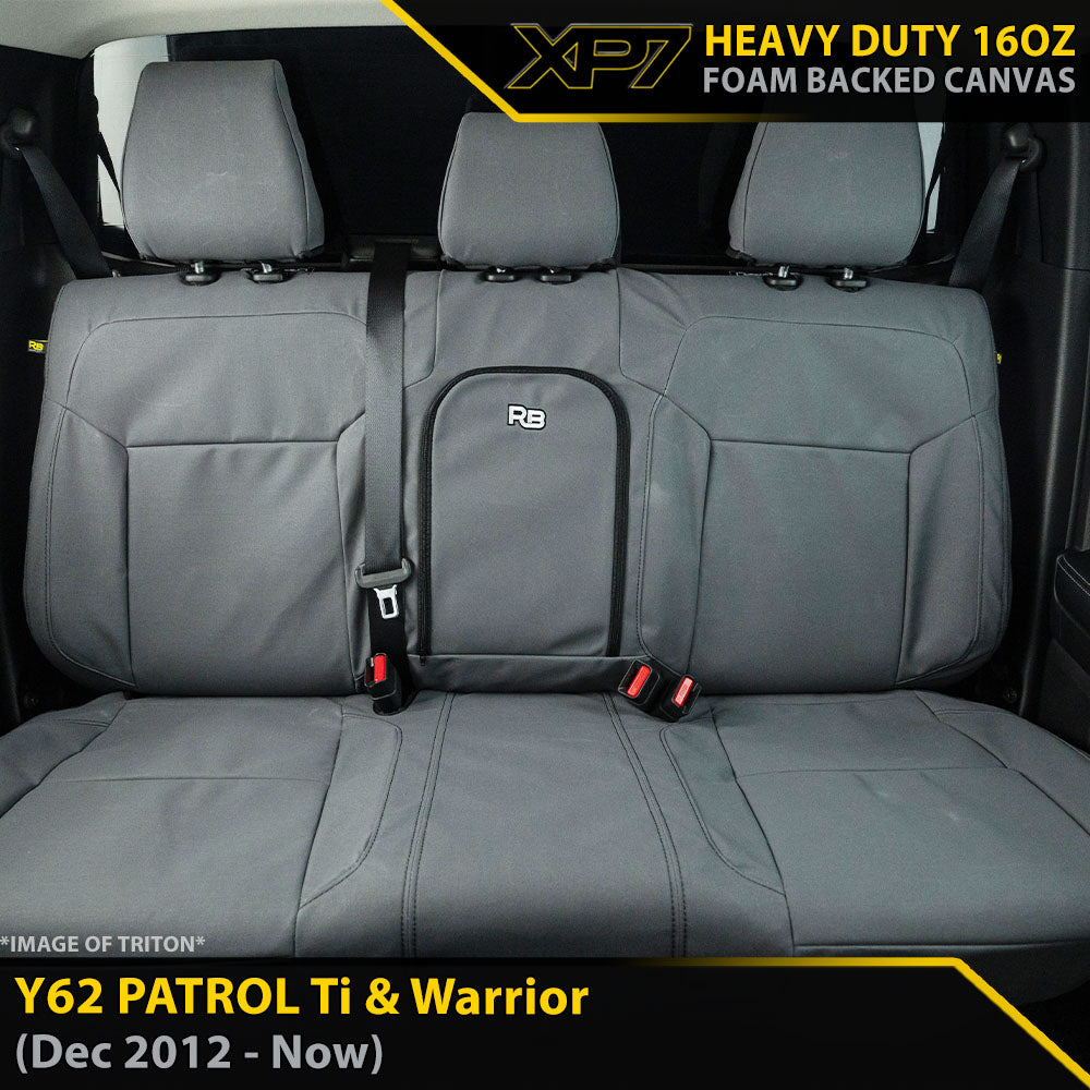 Nissan Y62 Patrol Ti & Warrior XP7 Heavy Duty Canvas 2nd Row Seat Covers