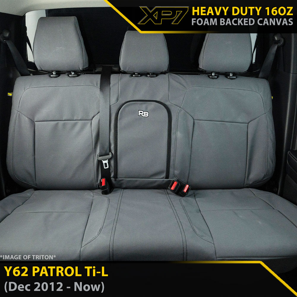 Nissan Y62 Patrol Ti-L XP7 Heavy Duty Canvas 2nd Row Seat Covers