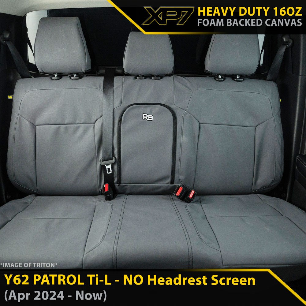 Nissan Patrol Y62 Ti-L (MY24) XP7 Heavy Duty Canvas 2nd Row Seat Covers