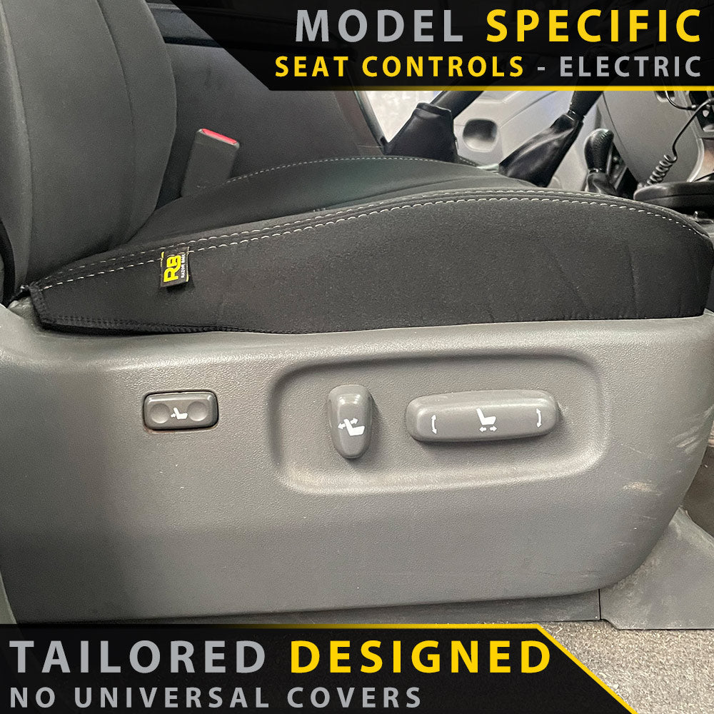 Razorback 4x4 GP6 Premium Neoprene 2x Front Seat Covers suitable for a Toyota Prado 120 GX & GXL