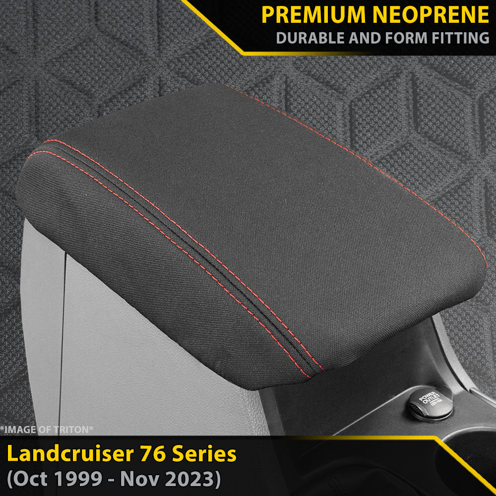Razorback 4x4 GP6 Premium Neoprene Console Lid Cover suitable for a Toyota Landcruiser 76 Series (Made to Order)