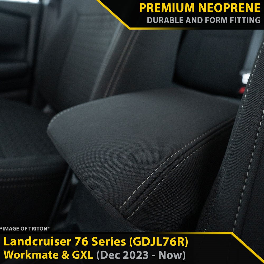 Razorback 4x4 GP6 Premium Neoprene Console Lid Cover suitable for a Toyota Landcruiser 76 Series Post Facelift (GDJL76R)