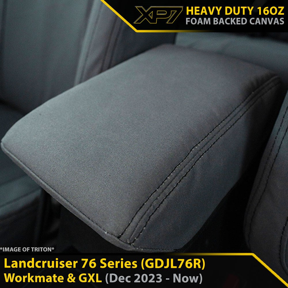 Razorback 4x4 XP7 Heavy Duty Canvas Console Lid Cover suitable for a Toyota Landcruiser 76 Series Post Facelift (GDJL76R)