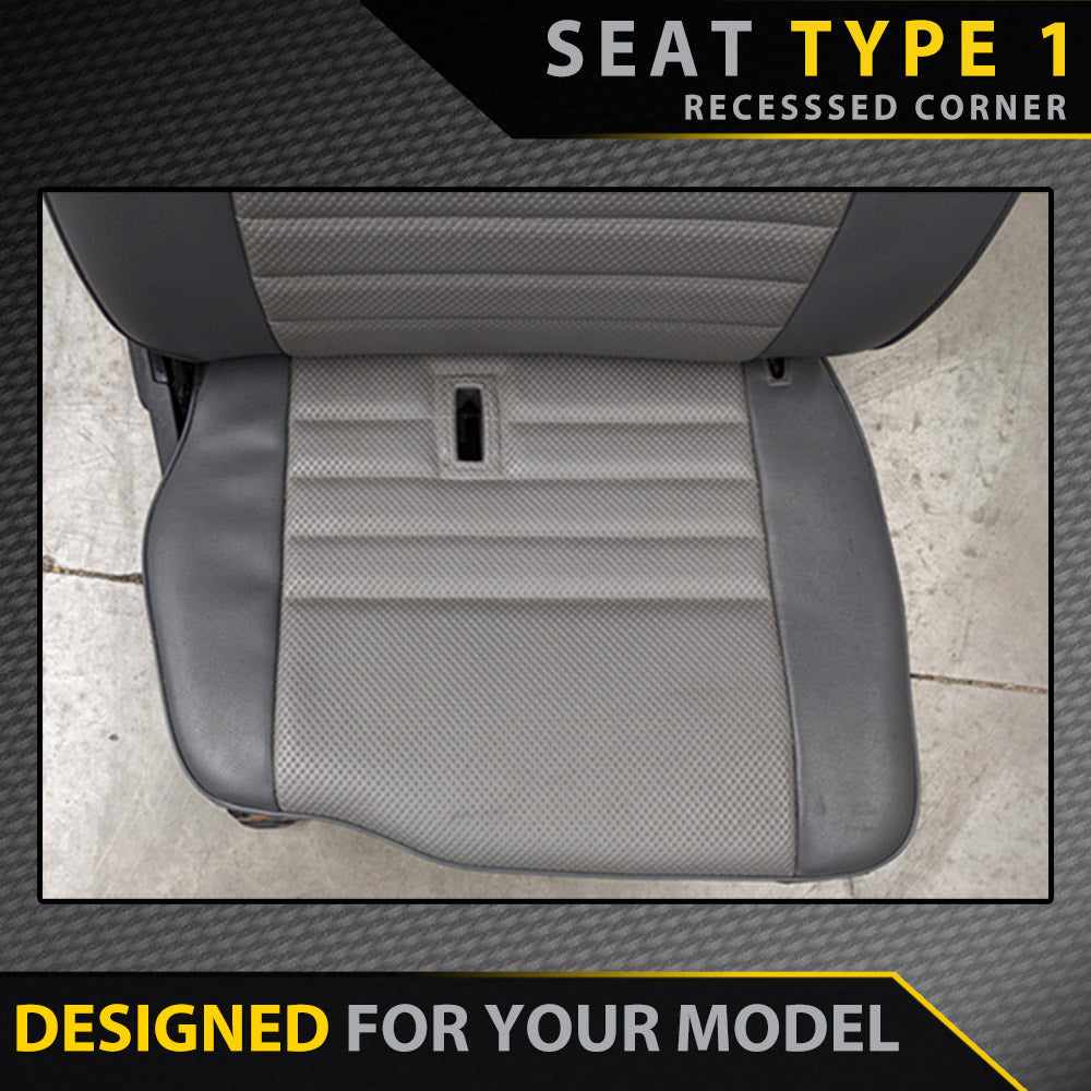 Razorback 4x4 GP6 Premium Neoprene Bucket and 3/4 Bench Front Seat Covers suitable for a Toyota Landcruiser 79 Series Single Cab