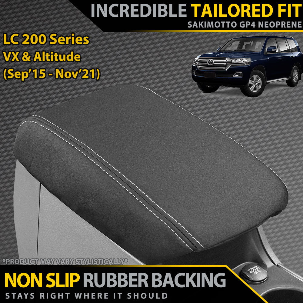 Razorback 4x4 GP4 Standard Neoprene Console Lid Cover suitable for a Toyota Landcruiser 200 Series VX/Altitude (09/2015+) (In Stock)