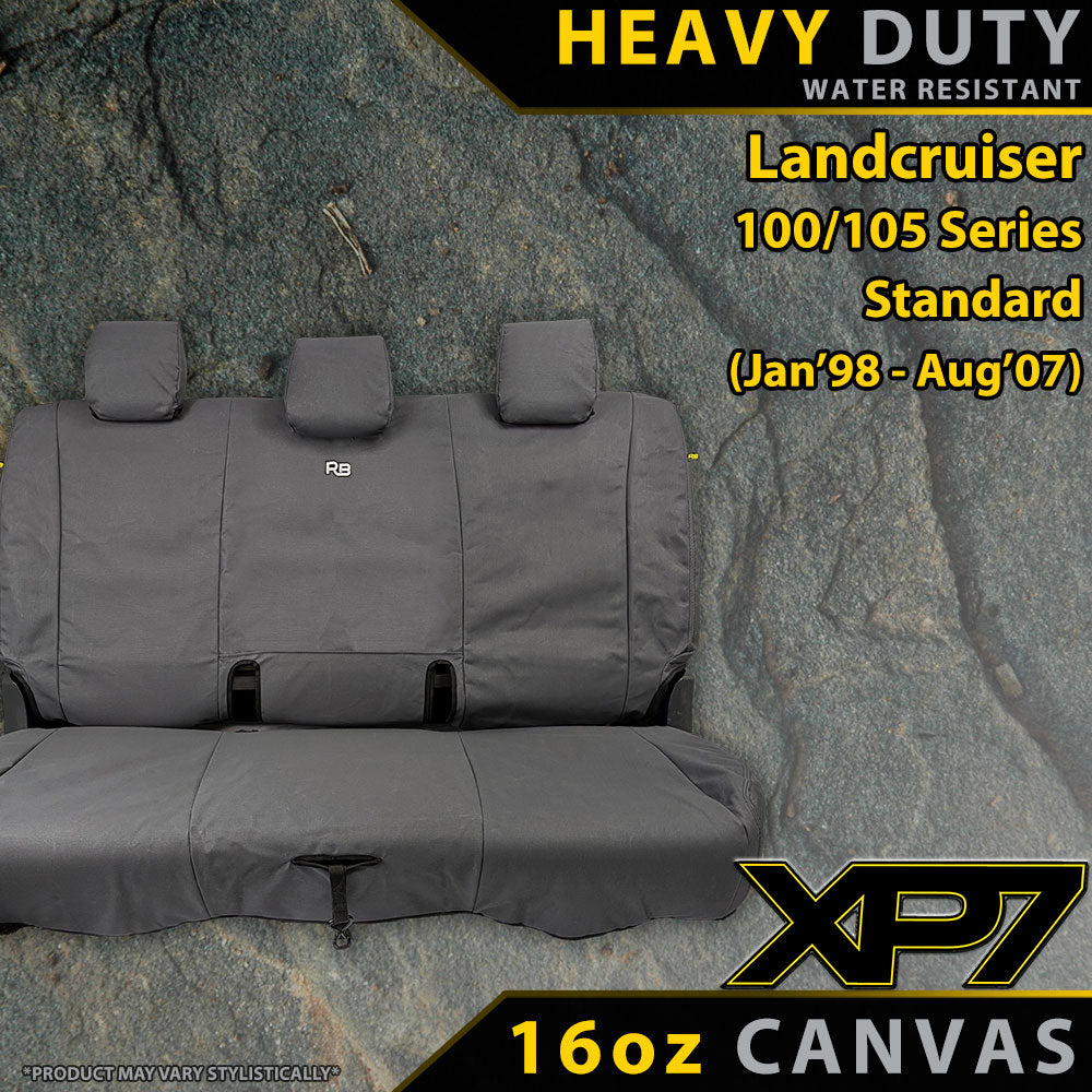 Razorback 4x4 XP7 Heavy Duty Canvas Rear Row Seat Covers suitable for a Toyota Landcruiser 100/105 Series Standard (Made to Order)