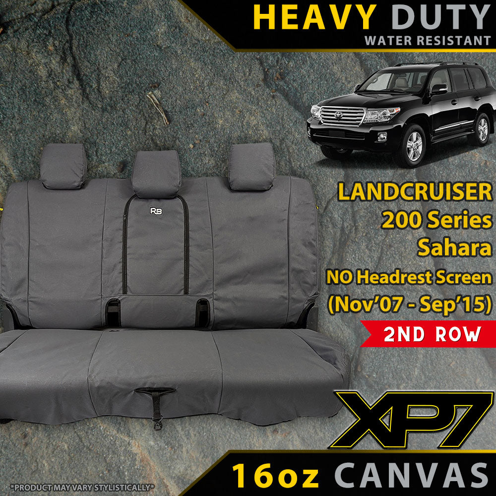Razorback 4x4 XP7 Heavy Duty Canvas Rear Row Seat Covers suitable for a Toyota Landcruiser 200 Series Sahara (Pre Facelift) (Made to Order)