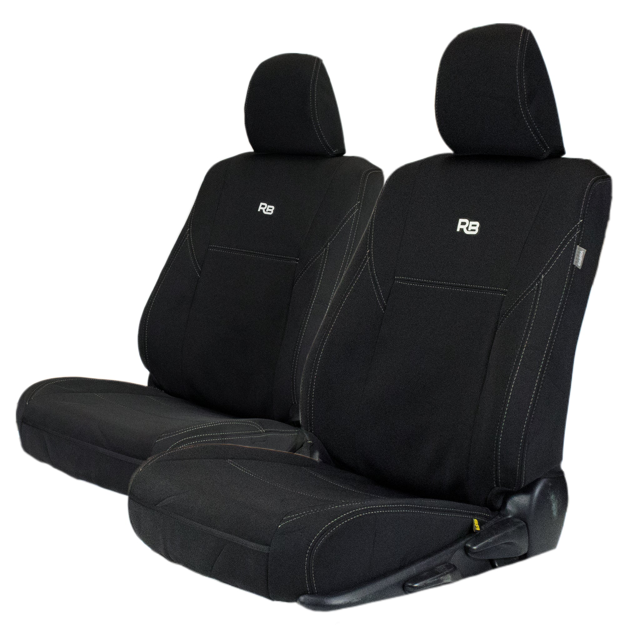 Razorback 4x4 Neoprene Front Seat Covers For a Toyota HiLux 8th Gen (Cloth Seats Only)