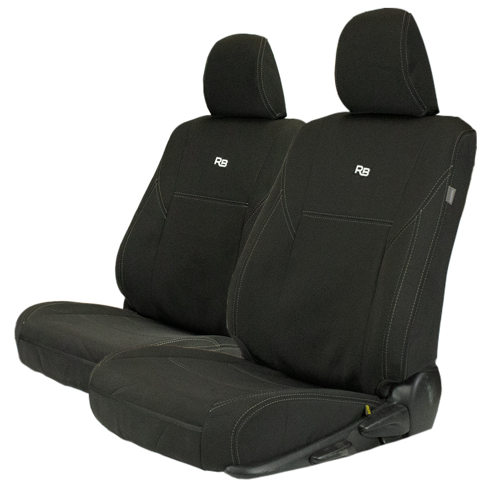 Razorback 4x4 GP4 Standard Neoprene 2x Front Seat Covers Suitable for a Toyota Hilux 8th Gen (N80) (Workmate Only)
