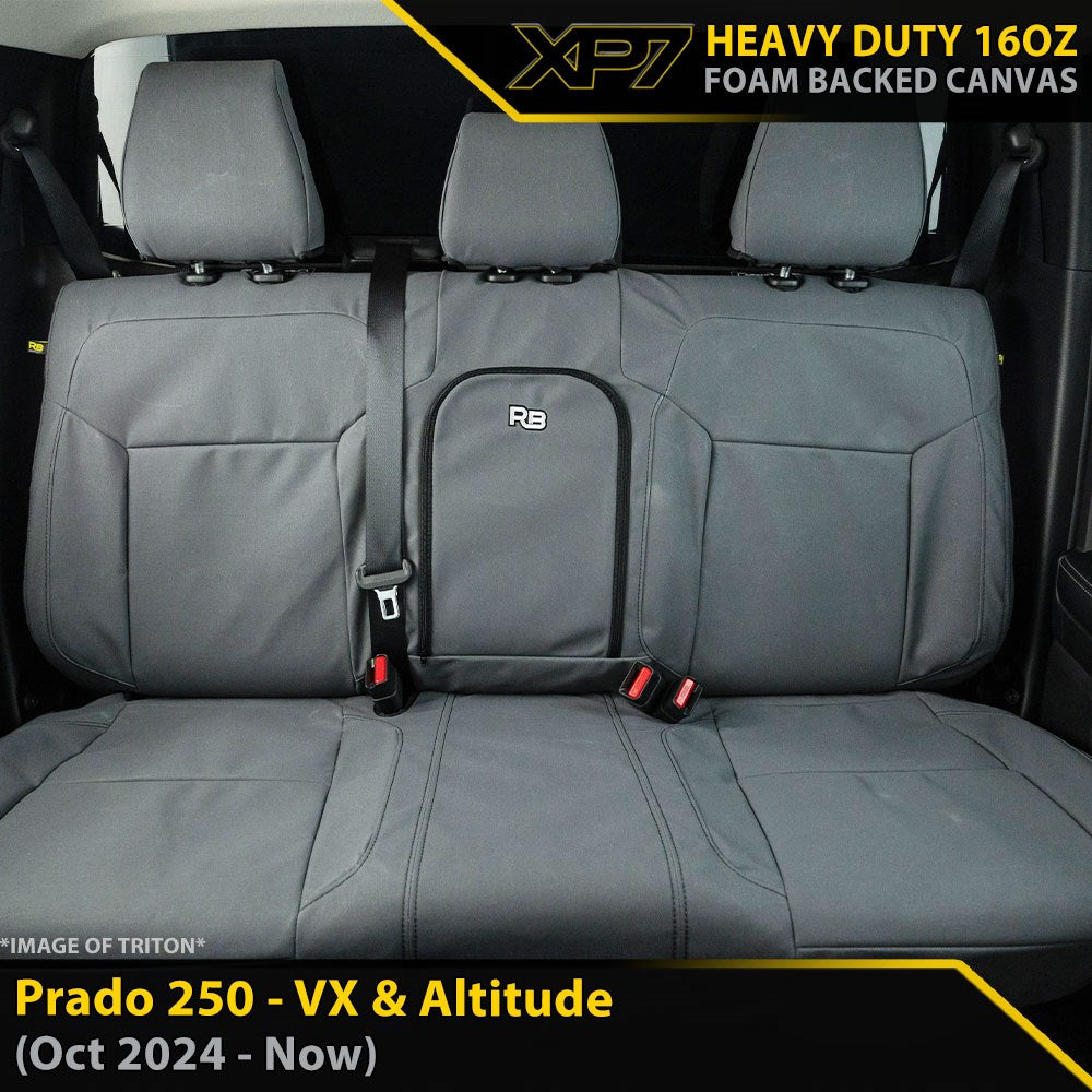 Toyota Prado 250 VX & Altitude XP7 Heavy Duty Canvas 2nd Row Seat Covers