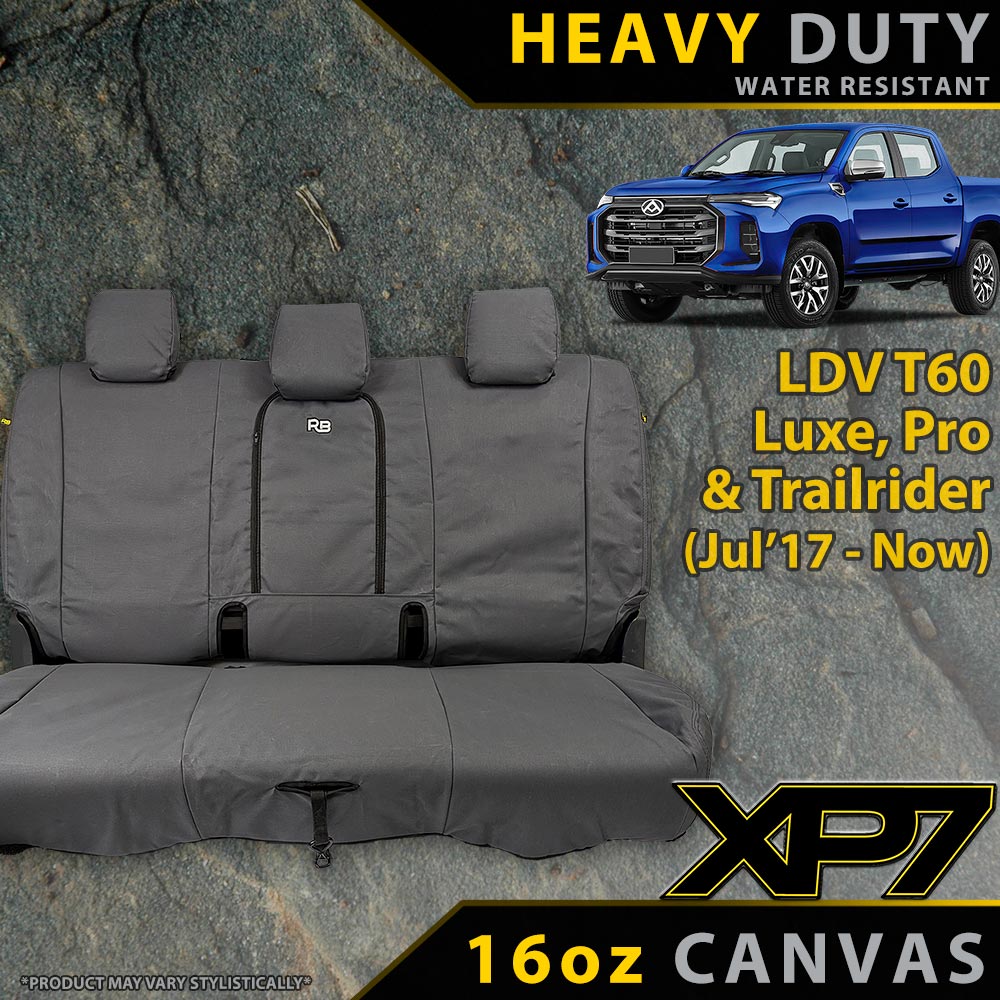 LDV T60 Heavy Duty XP7 Canvas Rear Row Seat Covers (Made to Order)