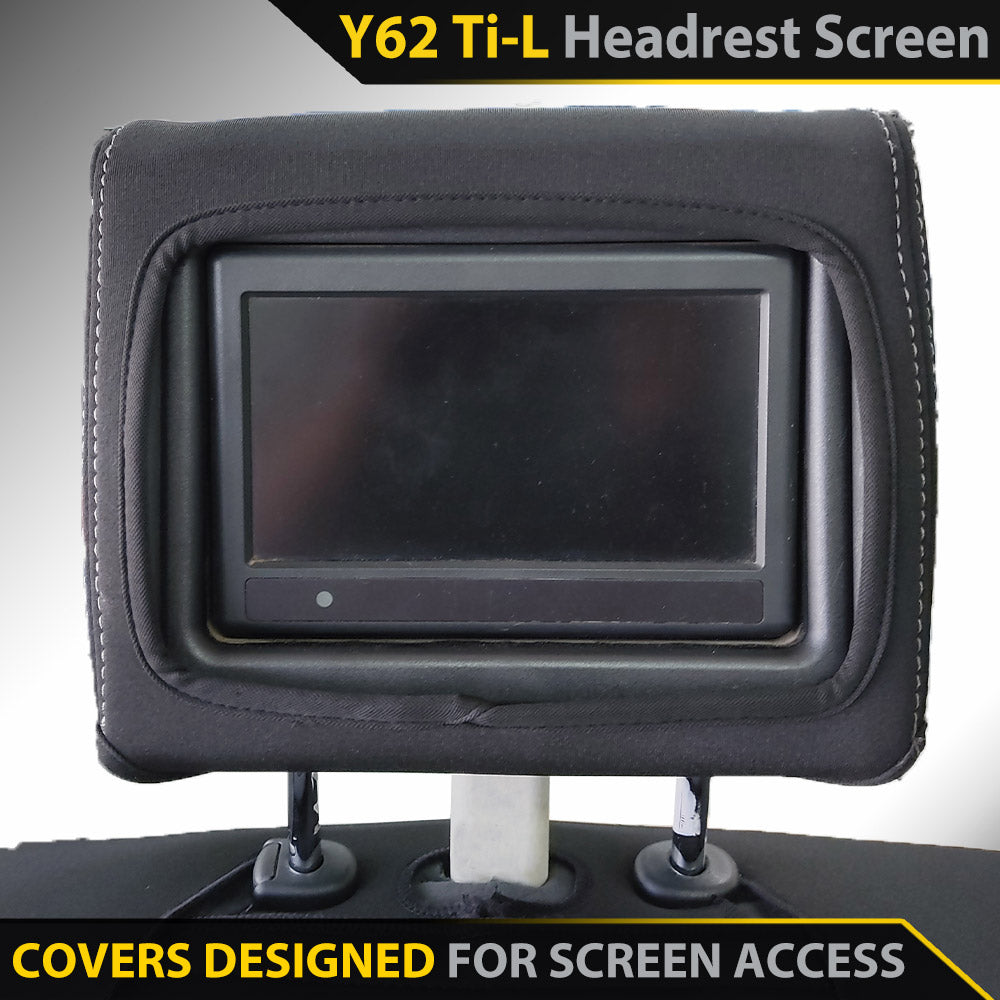 Nissan Patrol Y62 Ti-L With Headrest Screen GP4 Neoprene 2x Front Row Seat Covers (Made to Order)