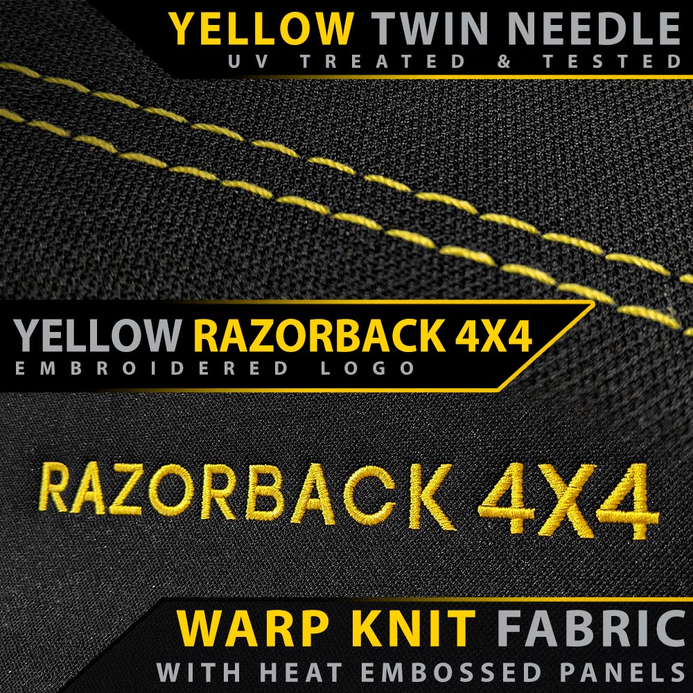 Razorback 4x4 GP6 Premium Neoprene 2x Front Seat Covers suitable for a Toyota Prado 150 (Pre Facelift)