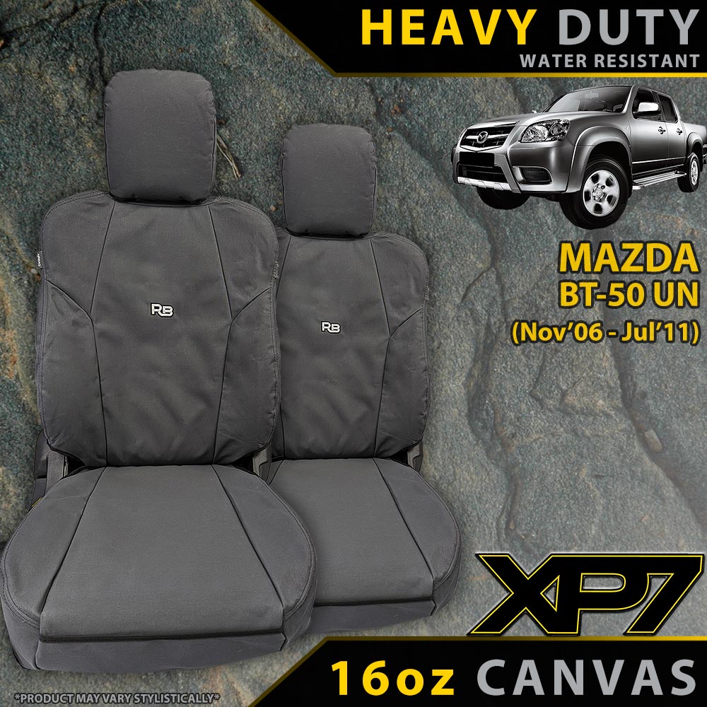 Mazda BT-50 UN Heavy Duty XP7 Canvas 2x Front Seat Covers (Made to Order)