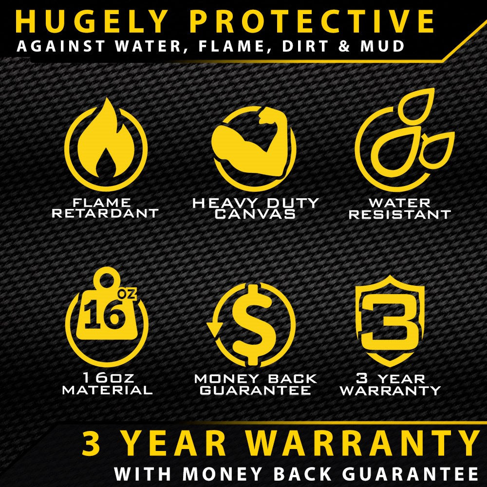 Razorback 4x4 XP7 Heavy Duty Canvas 3rd Row Seat Covers suitable for a Toyota Landcruiser 300 Series VX (Made to Order)