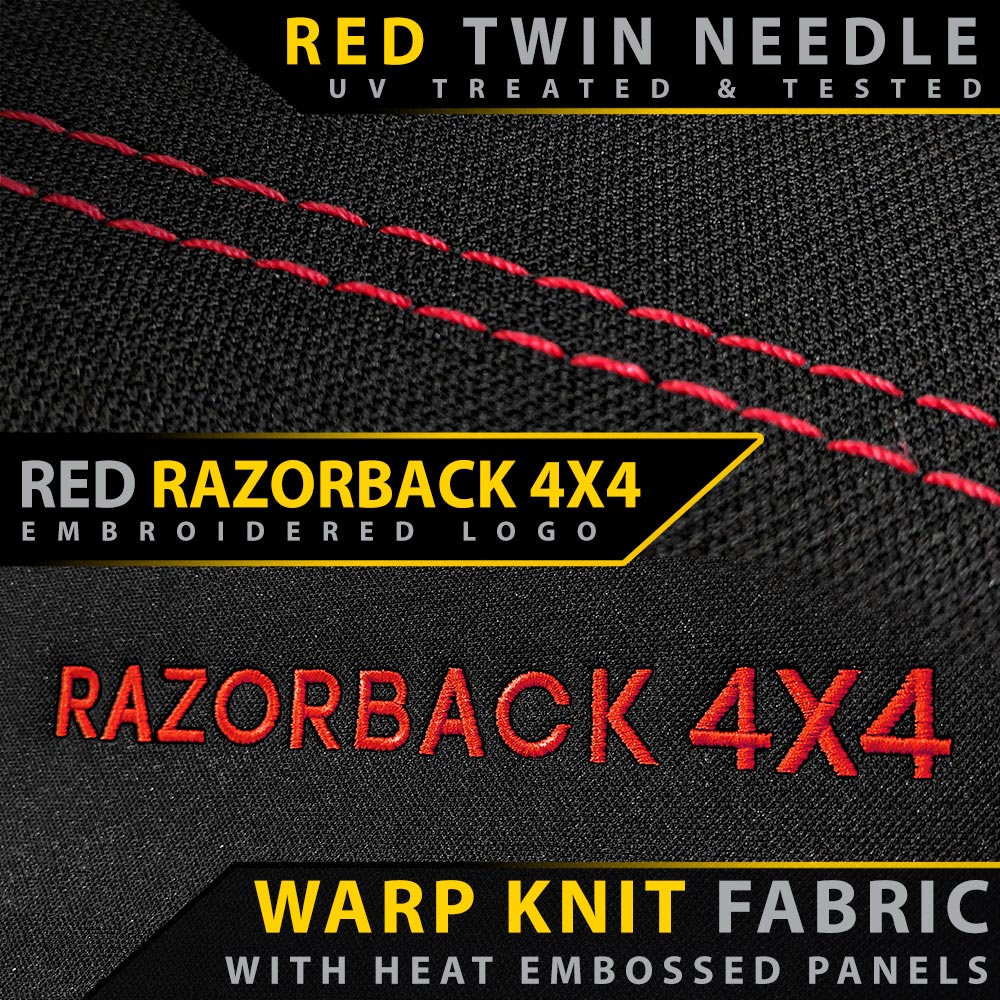 Razorback 4x4 GP6 Premium Neoprene Rear Row Seat Covers suitable for a Toyota Prado 120 GX & GXL (Made to Order)