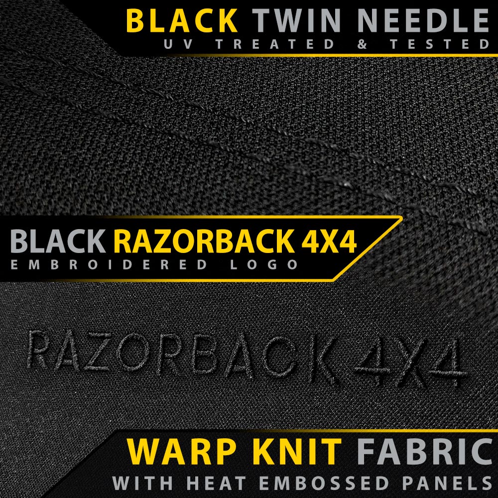 Razorback 4x4 GP6 Premium Neoprene 2x Front Seat Covers suitable for a Toyota Landcruiser 79 Series Dual Cab