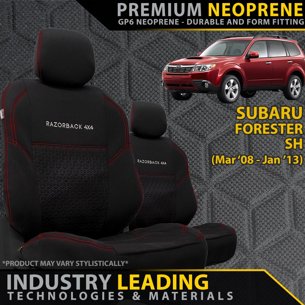 Subaru Forester SH Premium Neoprene 2x Front Seat Covers (Made to order)