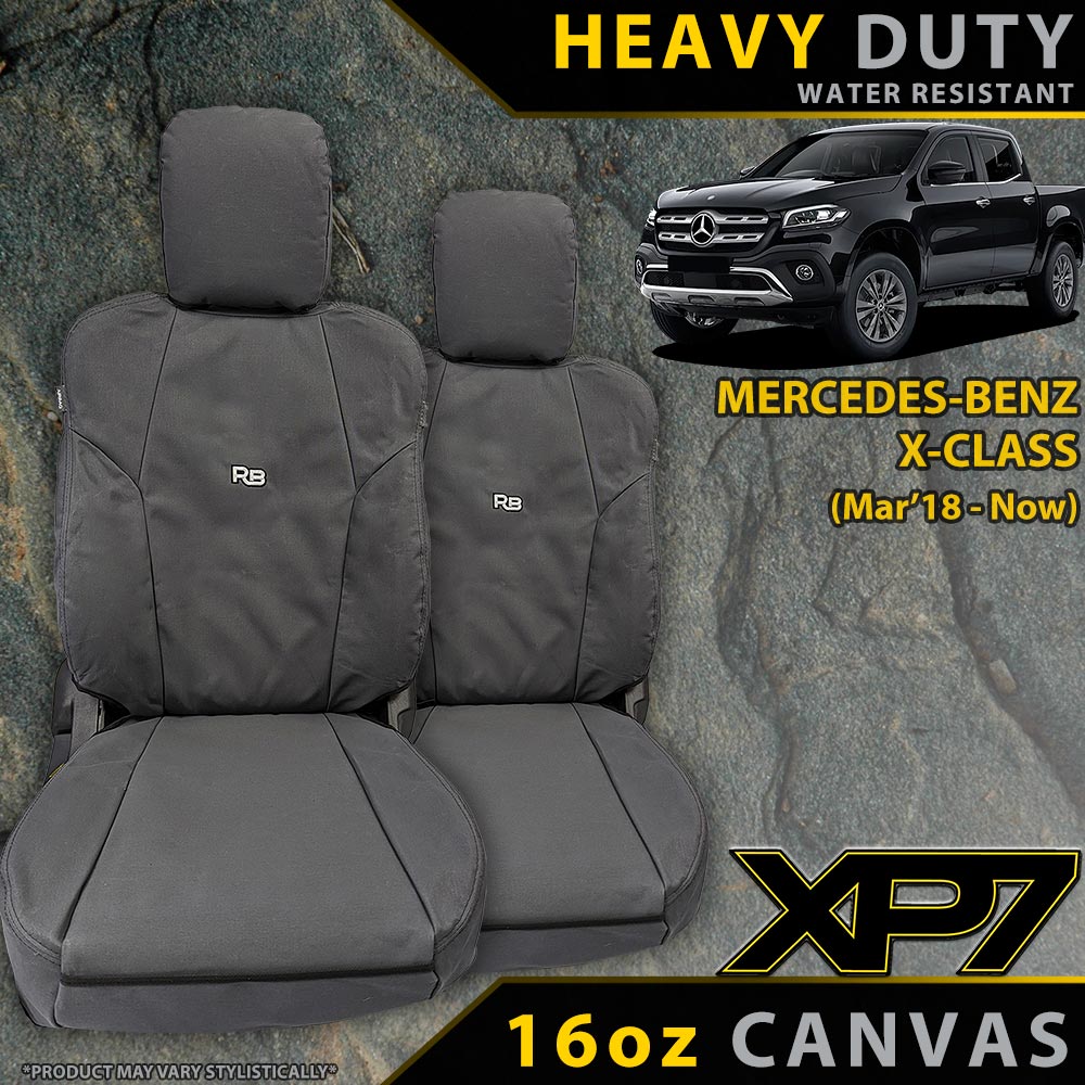 Mercedes-Benz X-Class Heavy Duty XP7 Canvas 2x Front Seat Covers (Made to Order)