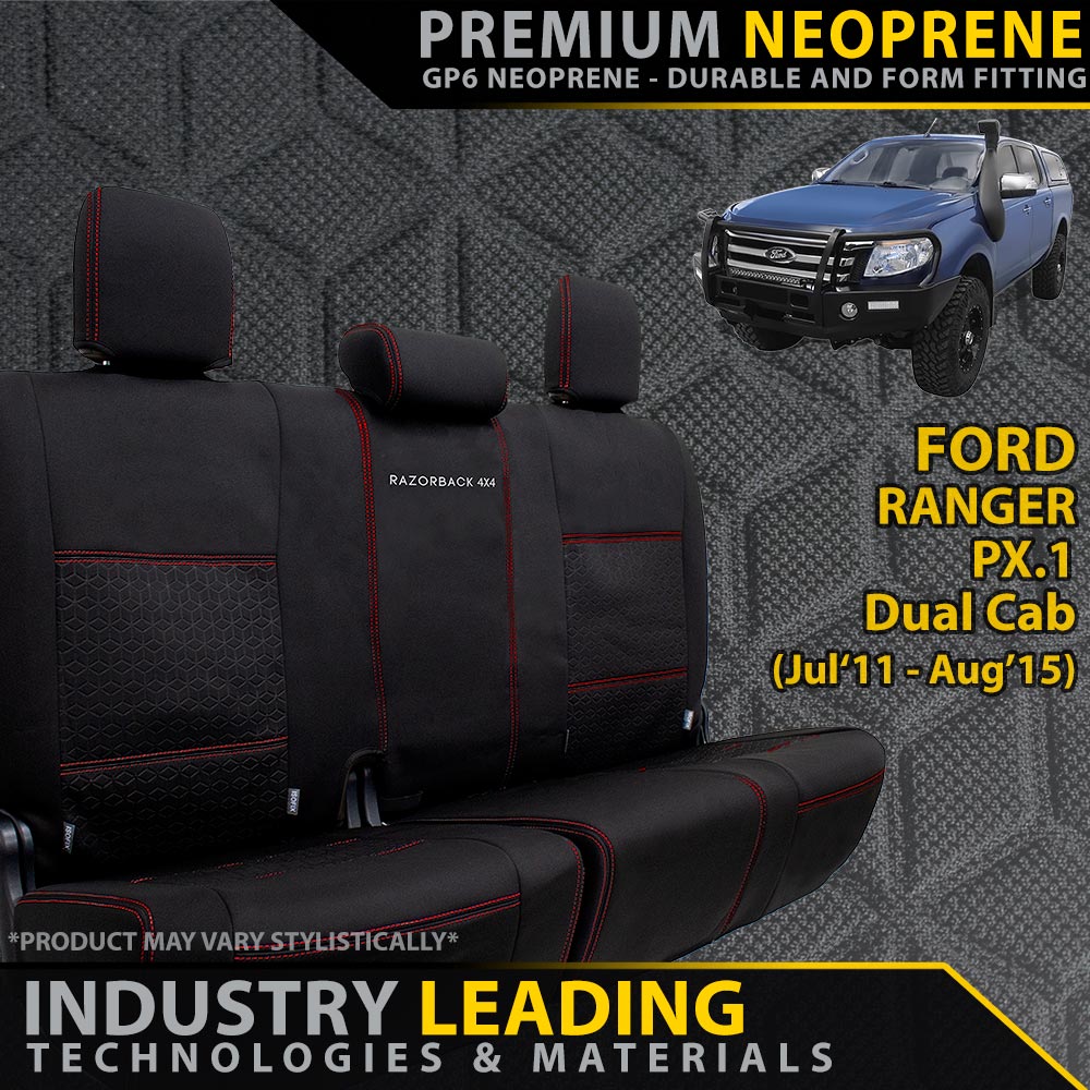 Ford Ranger PX I Premium Neoprene Rear Row Seat Covers