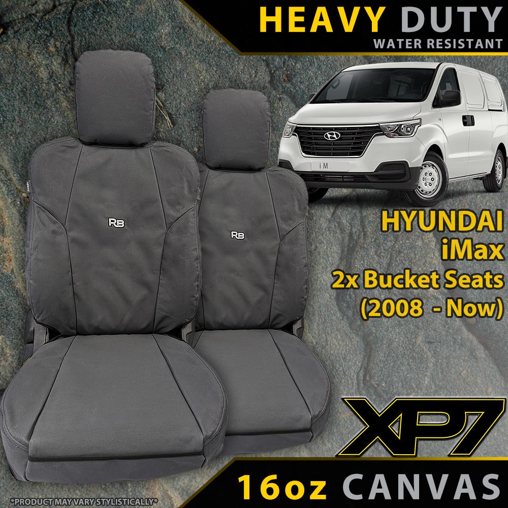 Hyundai iMax Heavy Duty XP7 Canvas 2x Bucket Front Row Seat Covers