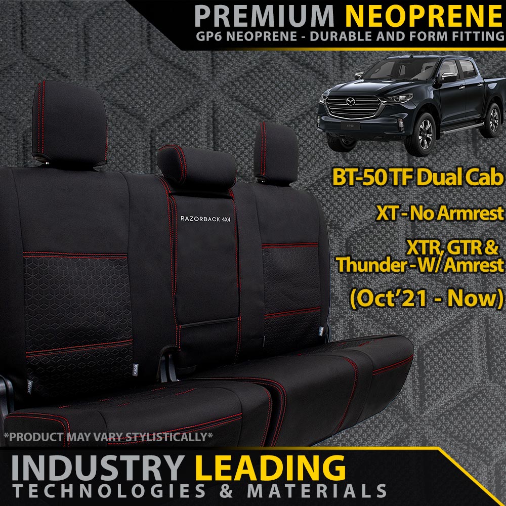 Mazda BT-50 TF Premium Neoprene Rear Row Seat Covers