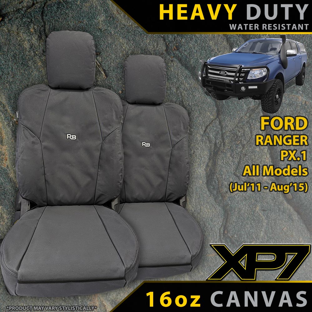 Ford Ranger PX I Heavy Duty XP7 Canvas 2x Front Seat Covers