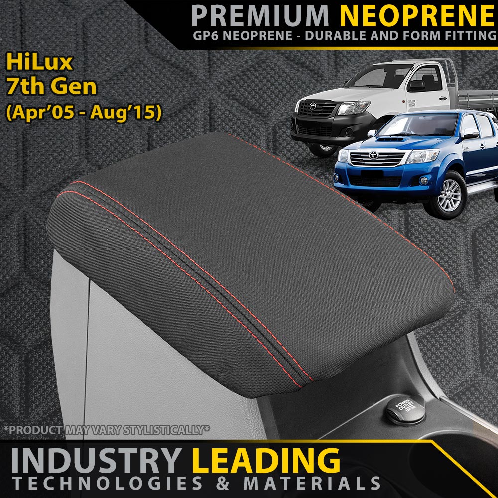 Toyota HiLux 7th Gen Premium Neoprene Console Lid