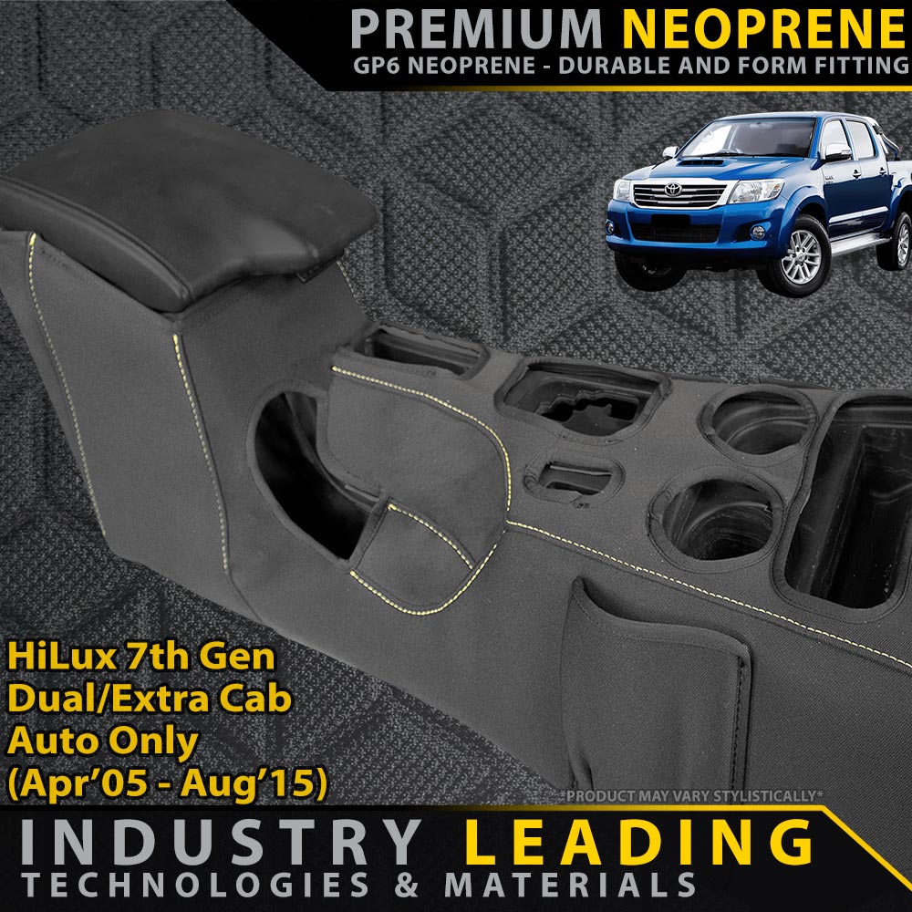 Toyota Hilux 7th Gen AUTO Premium Neoprene Console Organiser (Made to Order)