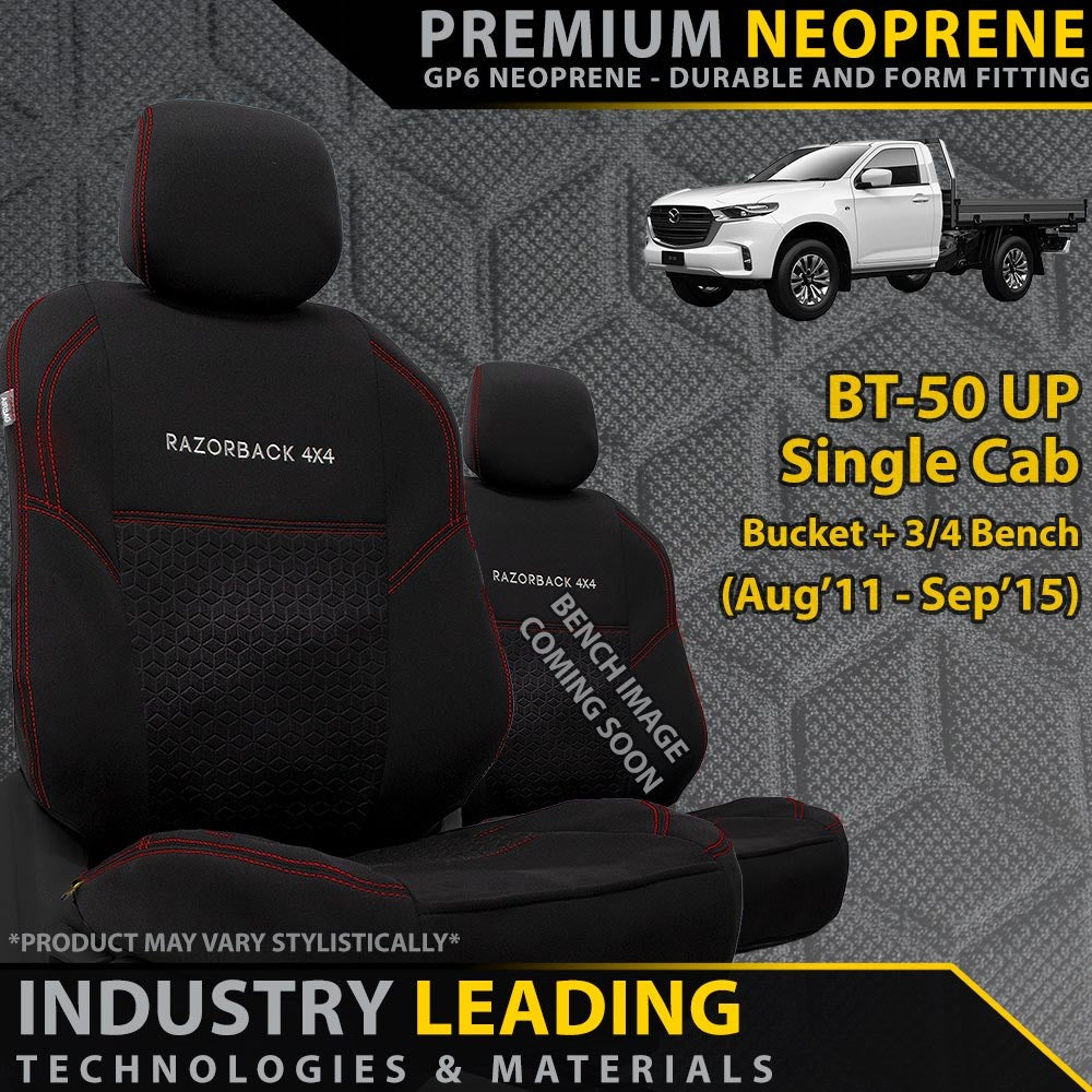 Mazda BT-50 UP Premium Neoprene Bucket + 3/4 Bench Seat Covers