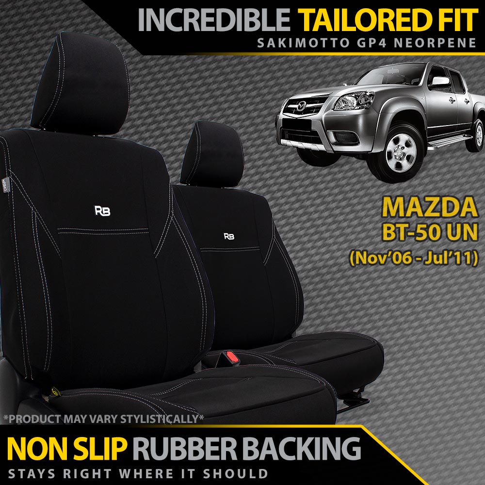 Mazda BT-50 UN Neoprene 2x Front Seat Covers (Made to Order)
