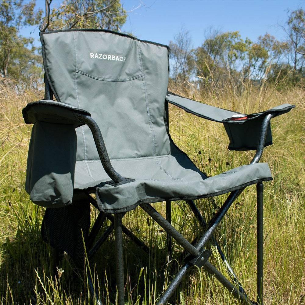 Razorback 4x4 Bush King Canvas Camping Chair & Canvas Travel Bag