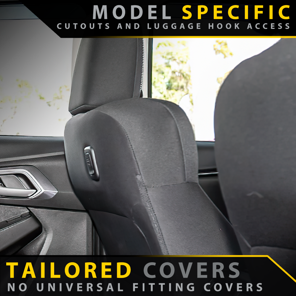 Isuzu D-MAX RG Premium Neoprene 2x Front Seat Covers